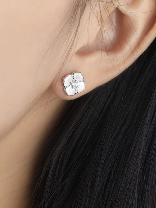 Naušnice cvijetići cirkon/E16