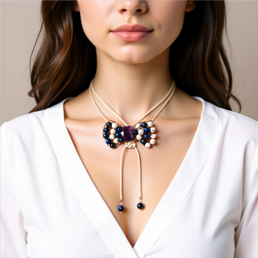 Unikatni nakit/Ogrlica Leptir mašna/UN15