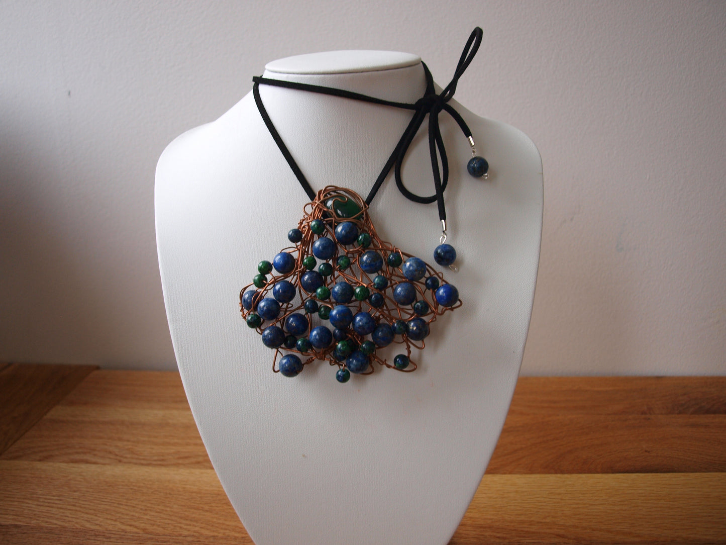 Unikatni nakit/Ogrlica paunov rep/UN12