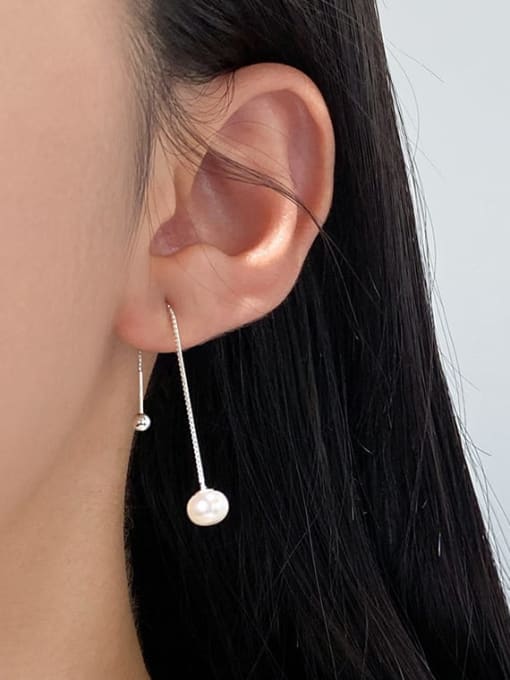 Naušnice viseći biser/E12