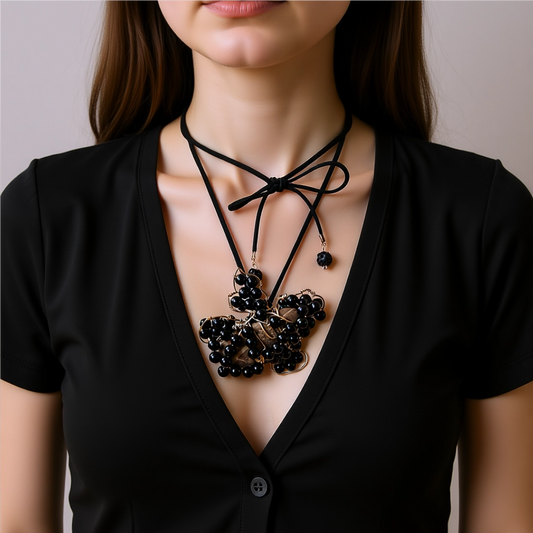 Unikatni nakit/Ogrlica crni ribiz/UN11