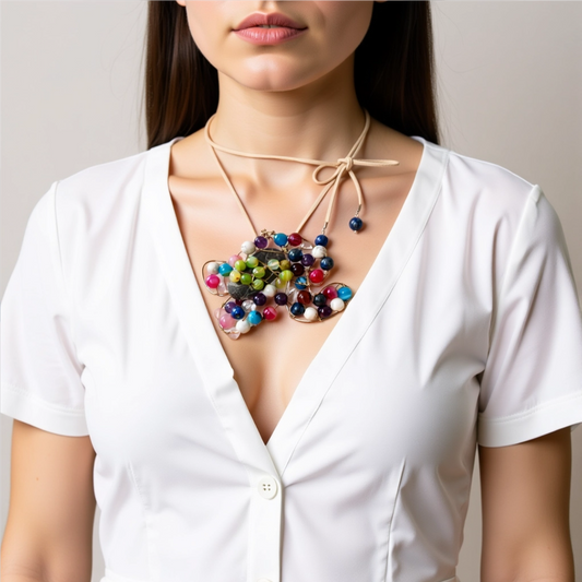 Unikatni nakit/Ogrlica šareni bonboni/UN17