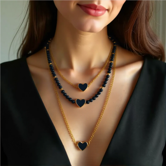 Unikatni nakit/Ogrlica Tri Srca/UN7